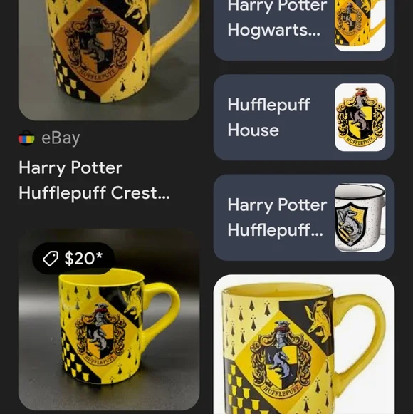 Harry Potter Hufflepuff House crest ceramic Yellow and Black Mug - Picture 9 of 9